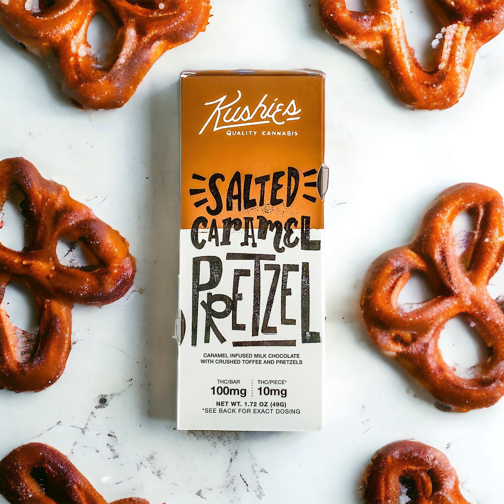 Kushies QC - Salted Caramel Pretzel 100mg Main Image
